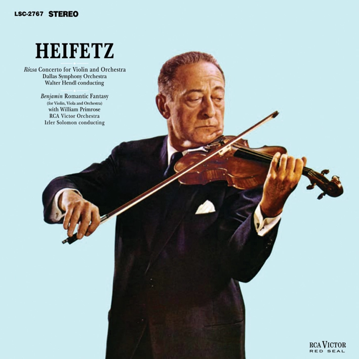 Jascha Heifetz / Walter Hendl & Dallas Symphony Orchestra - Rozsa / Benjamin (Vinil 180g, LP dublu)
