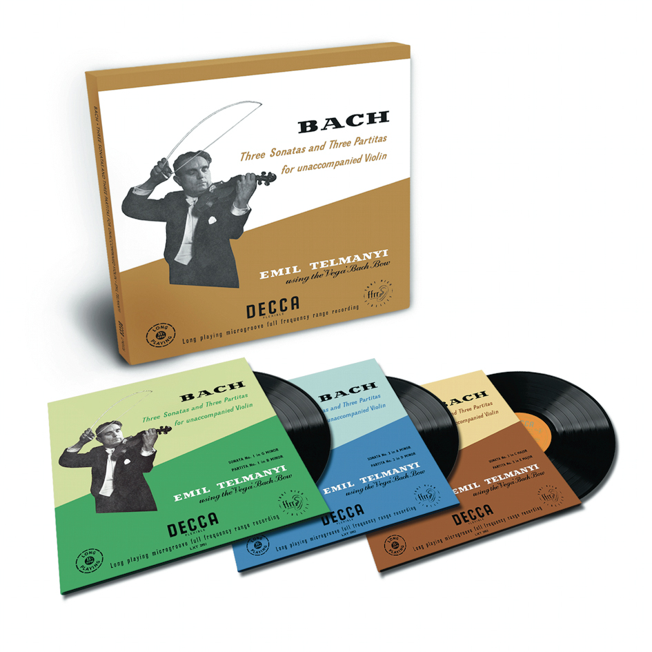 Emil Telmányi – Bach: Three Sonatas and Three Partitas for unaccompanied Violin (Vinil 180g, 3 LP-uri)