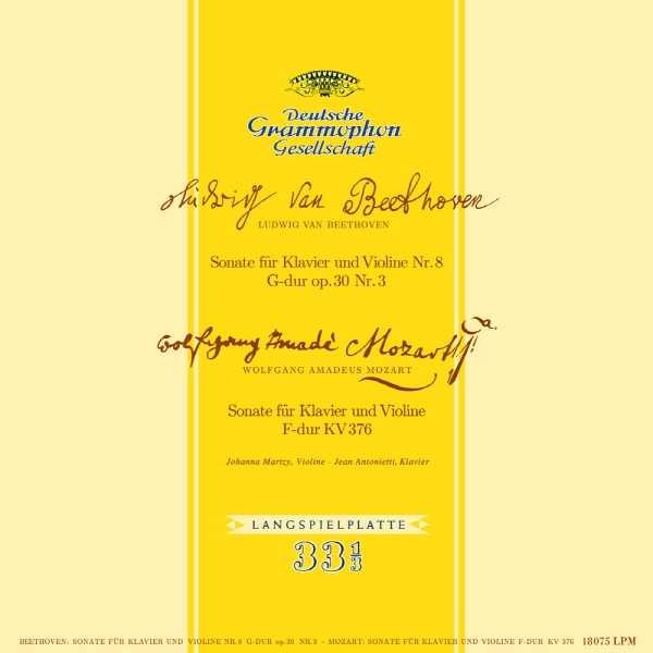 Johanna Martzy - Beethoven, Mozart: Sonatas for Violin and Piano (Vinil 180g, LP)