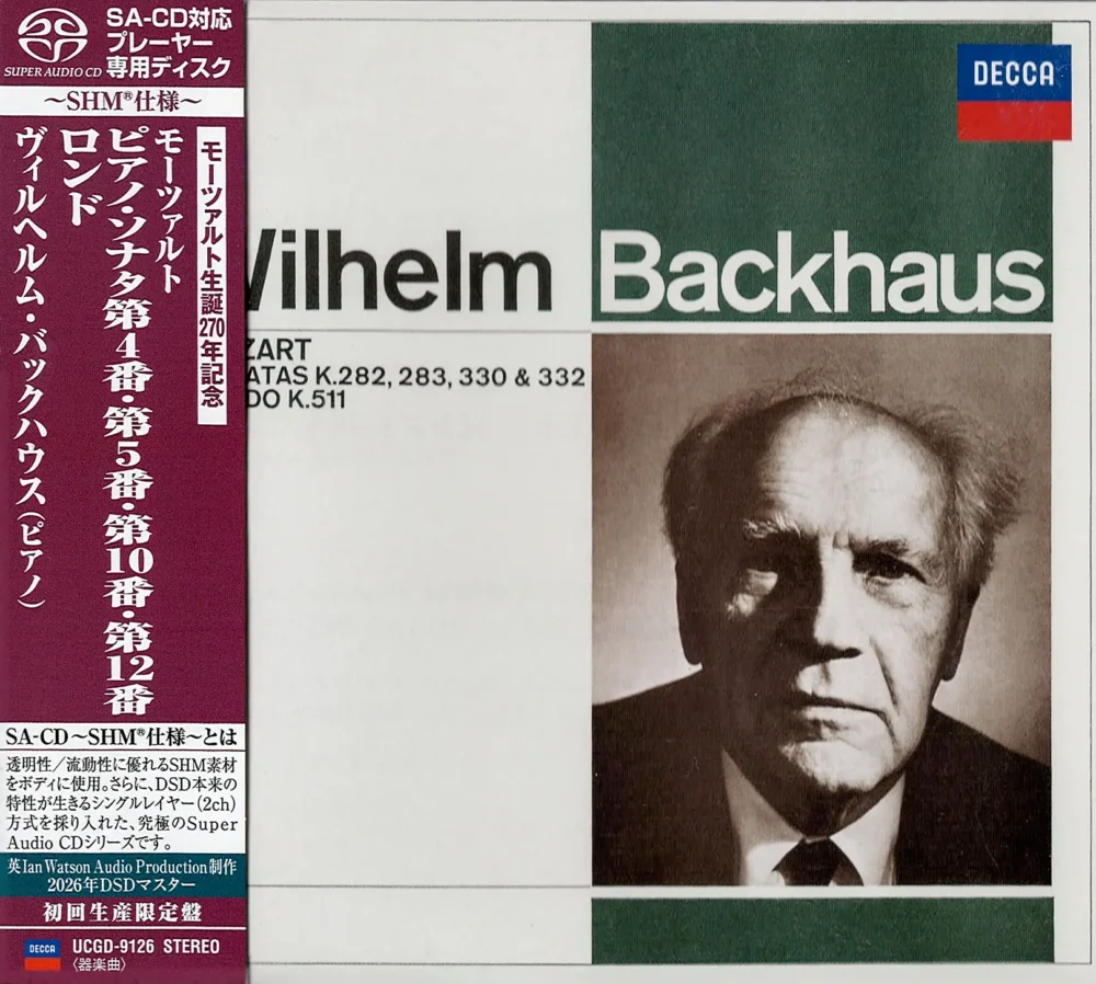Wilhelm Backhaus - Mozart: Sonatas K. 282, 283, 330 & 332; Rondo K. 511 (SHM-SACD single layer)
